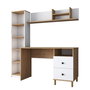 Hanah Home HA115 - 2642 Escritorio de Estudio Nogal y Blanco